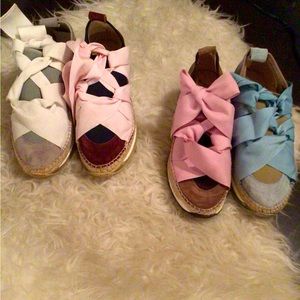 Free People Espadrilles in Pink, White, and Blue